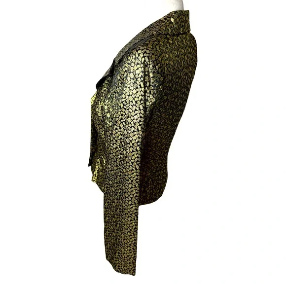 LILLY RUBIN VINTAGE GOLD METALLIC BLAZER. - Picture 5 of 10